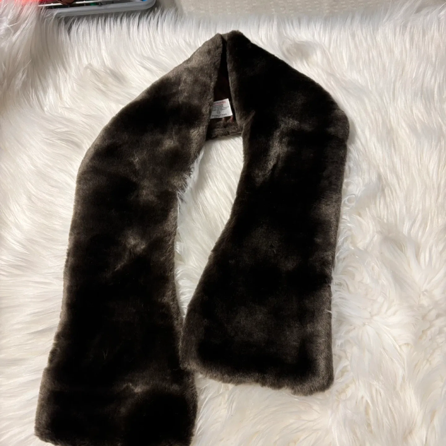 NEXT Faux Fur Scarf - Brown image indicator(2)