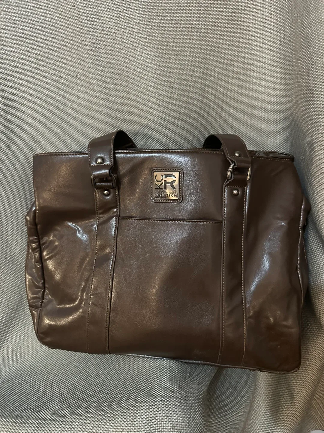 Kenneth Cole Reaction Brown Leather Tote Bag