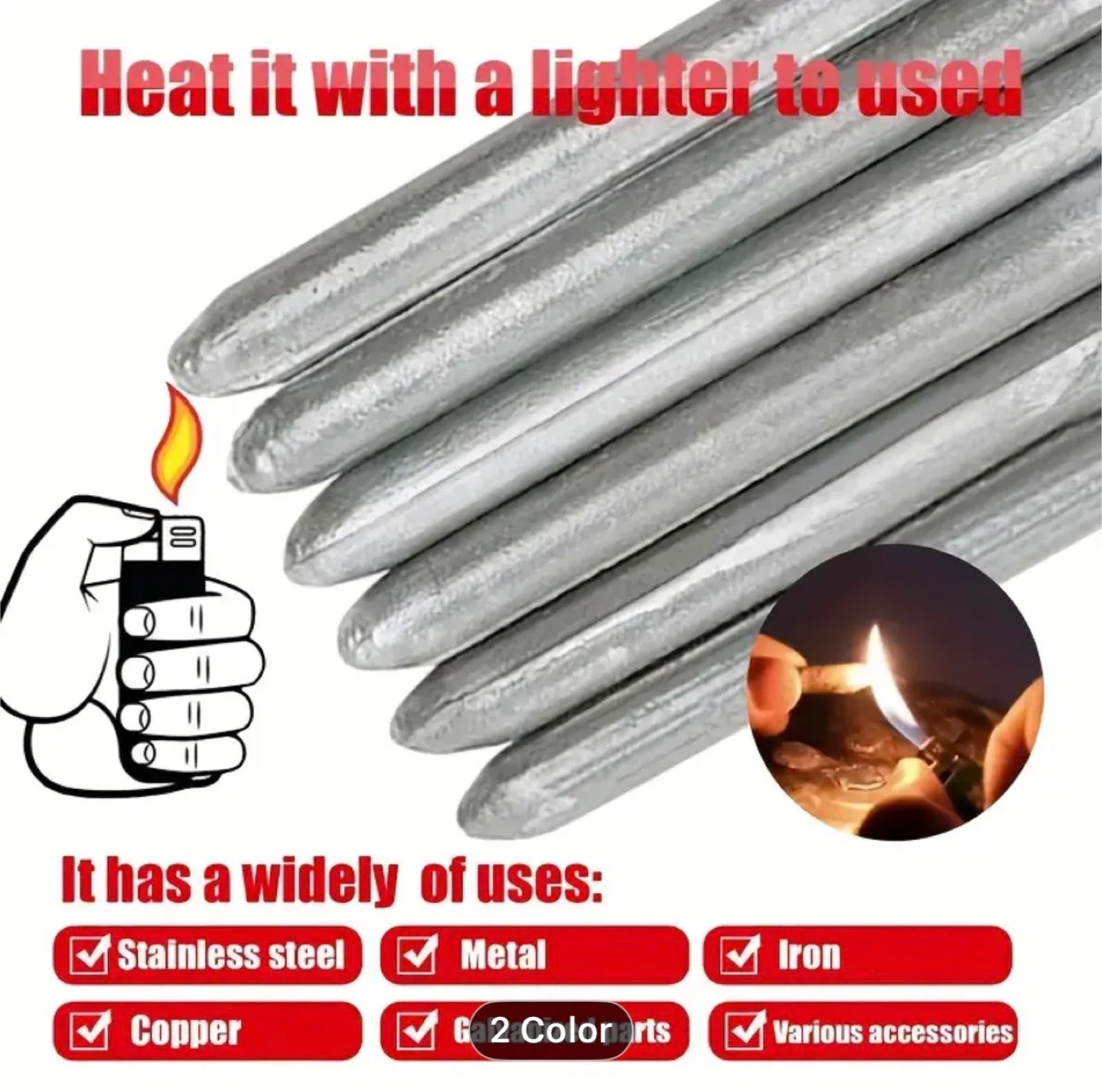 1 Stick Low Temperature Aluminum Solder Rods - photo 5