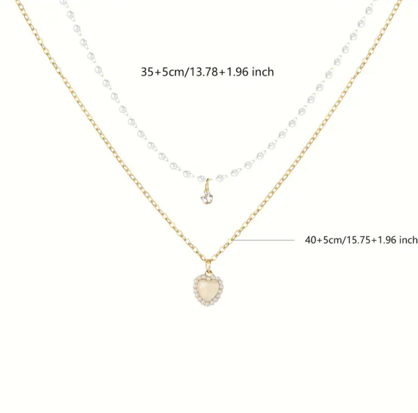 Layered Heart Pendant Necklace - photo 2
