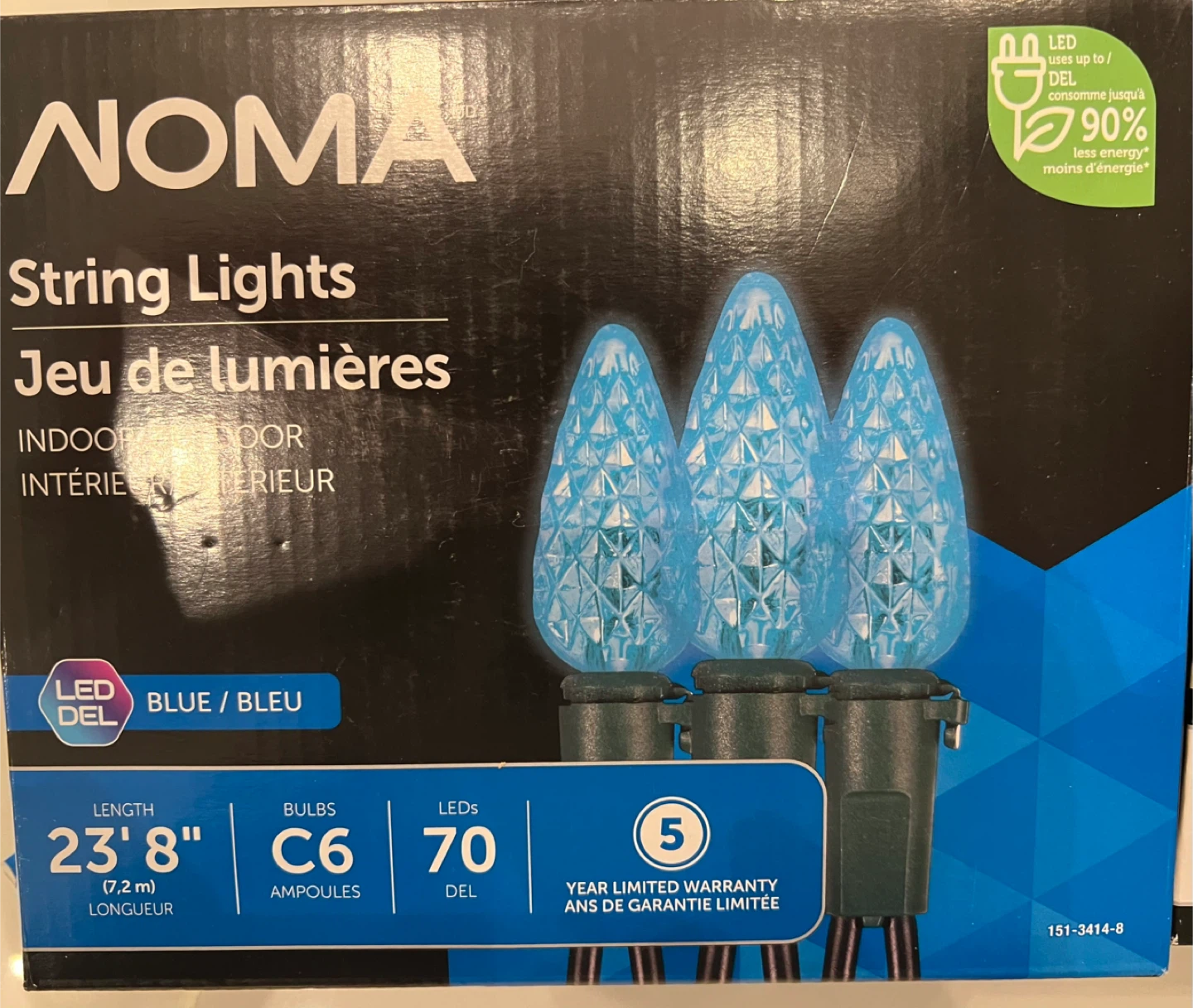 NOMA Blue & Pure white Indoor/Outdoor C6 LED