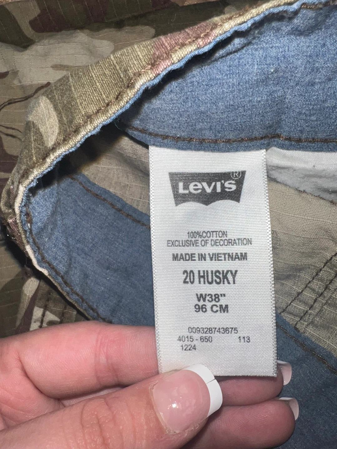 NEW SIZE 38W Levi Camo Cargo Shorts - photo 3