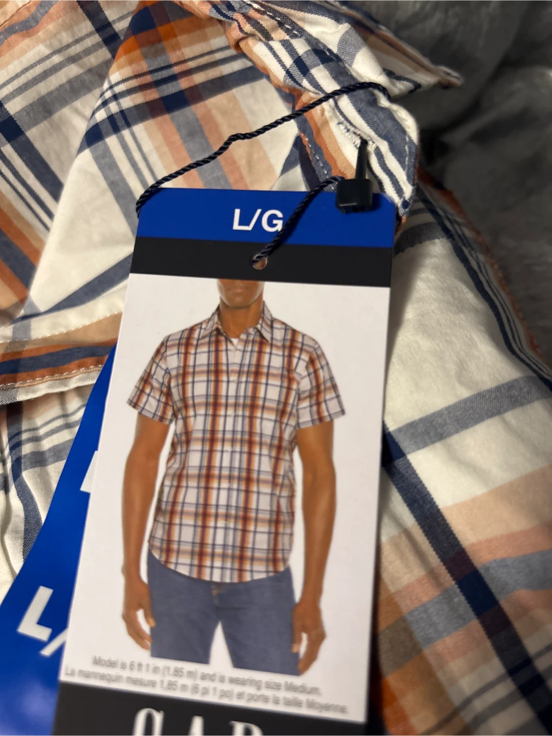 GAP Plaid Button-Down Shirt - Size L/G - New - photo 2
