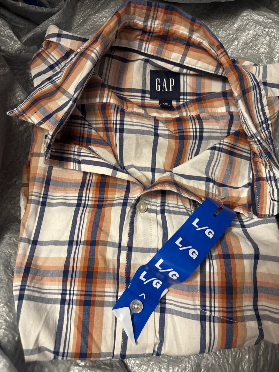 GAP Plaid Button-Down Shirt - Size L/G - New