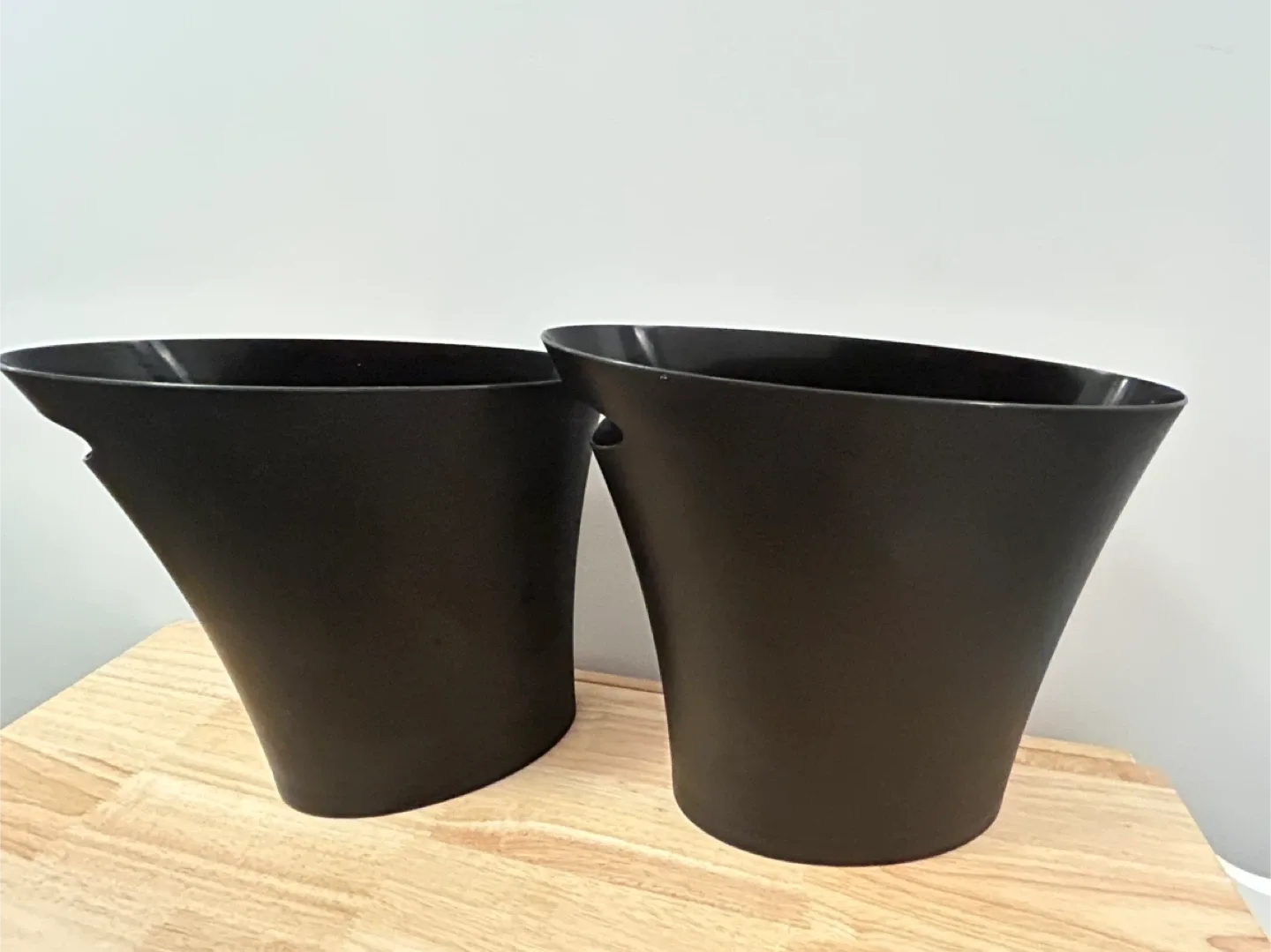 Set of 2 Black Plastic Trash - #Cleanout
