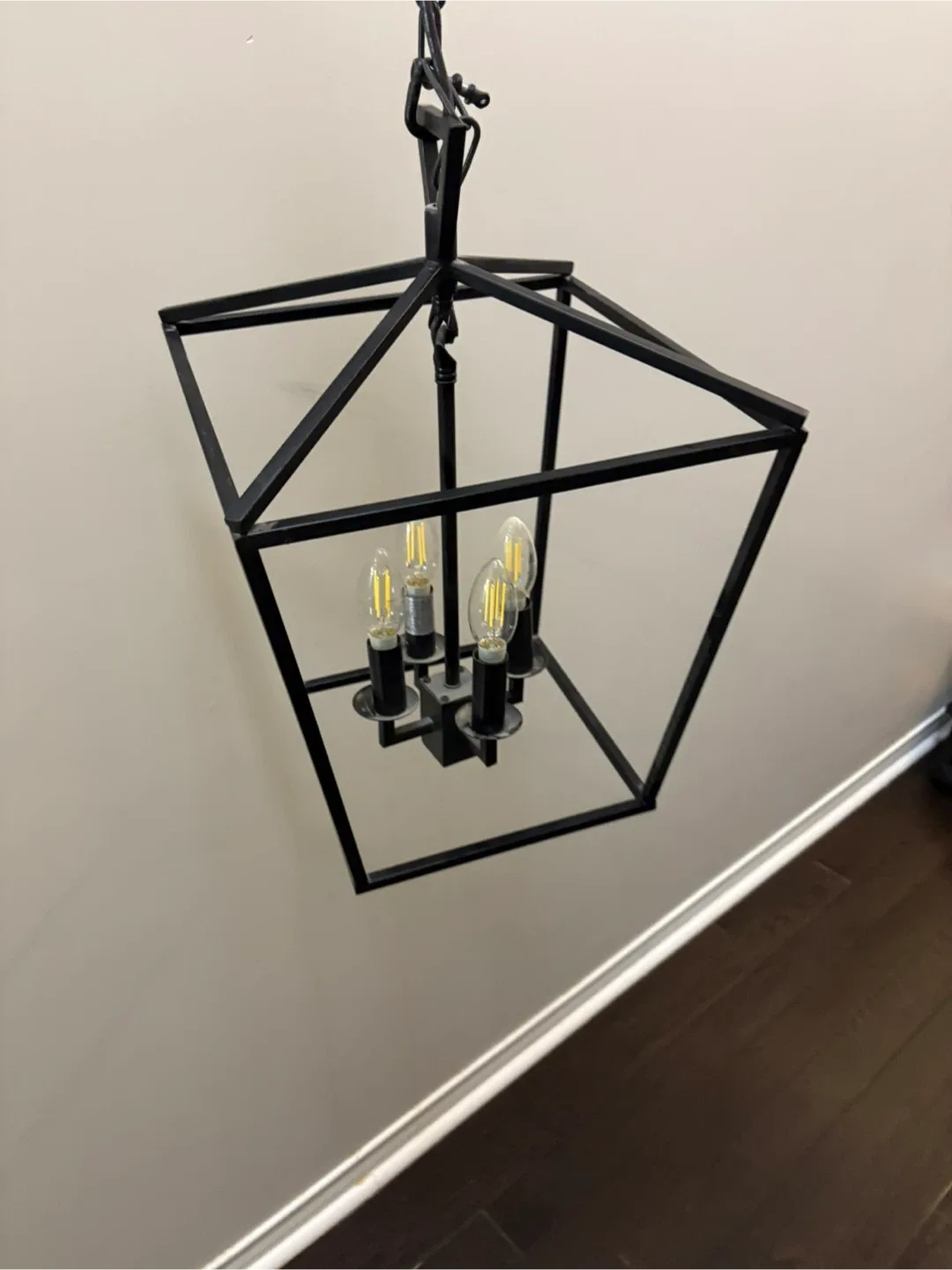 Black Geometric Pendant Light Fixture