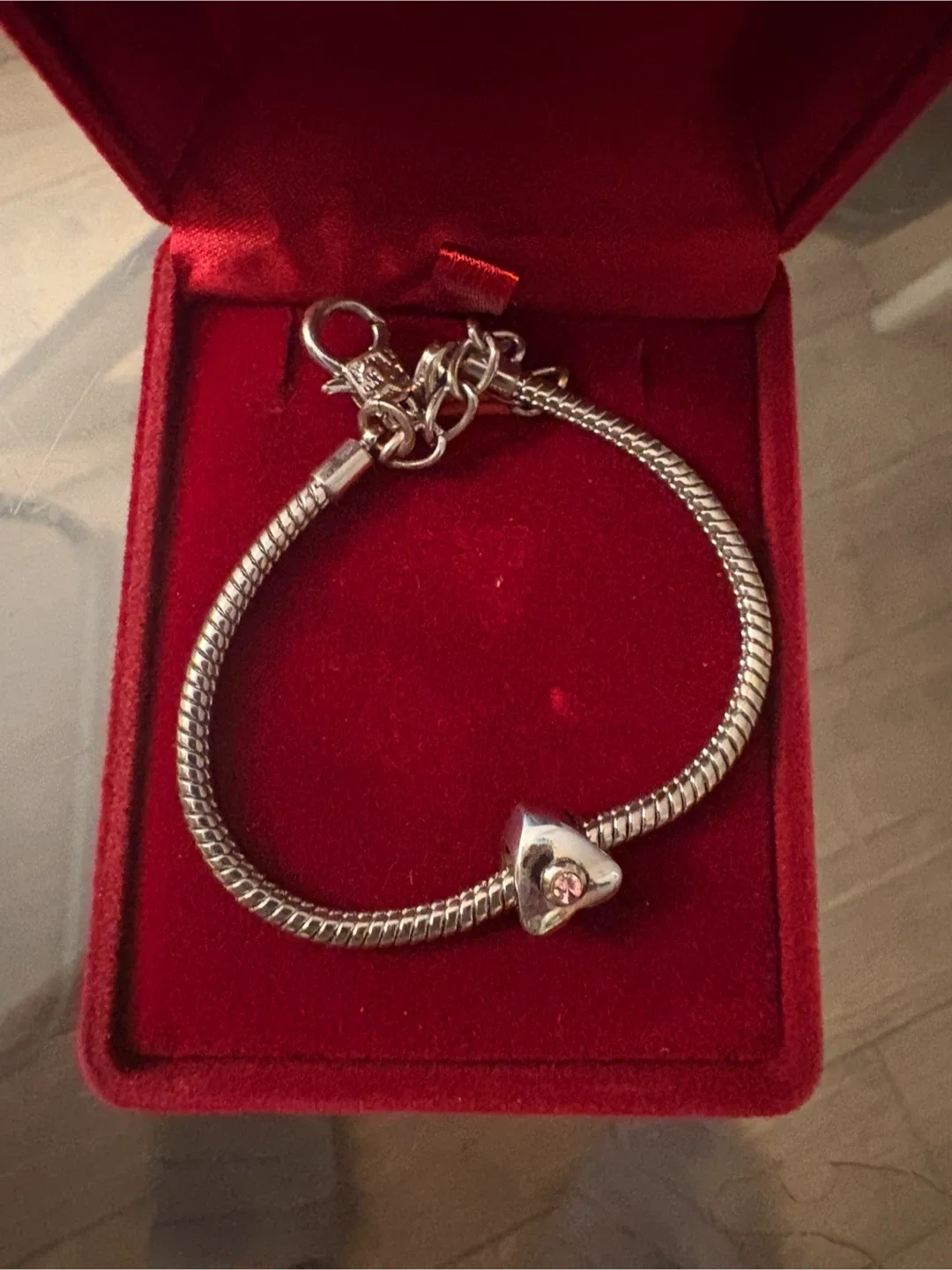 Pandora Charm Bracelet with Heart Charm