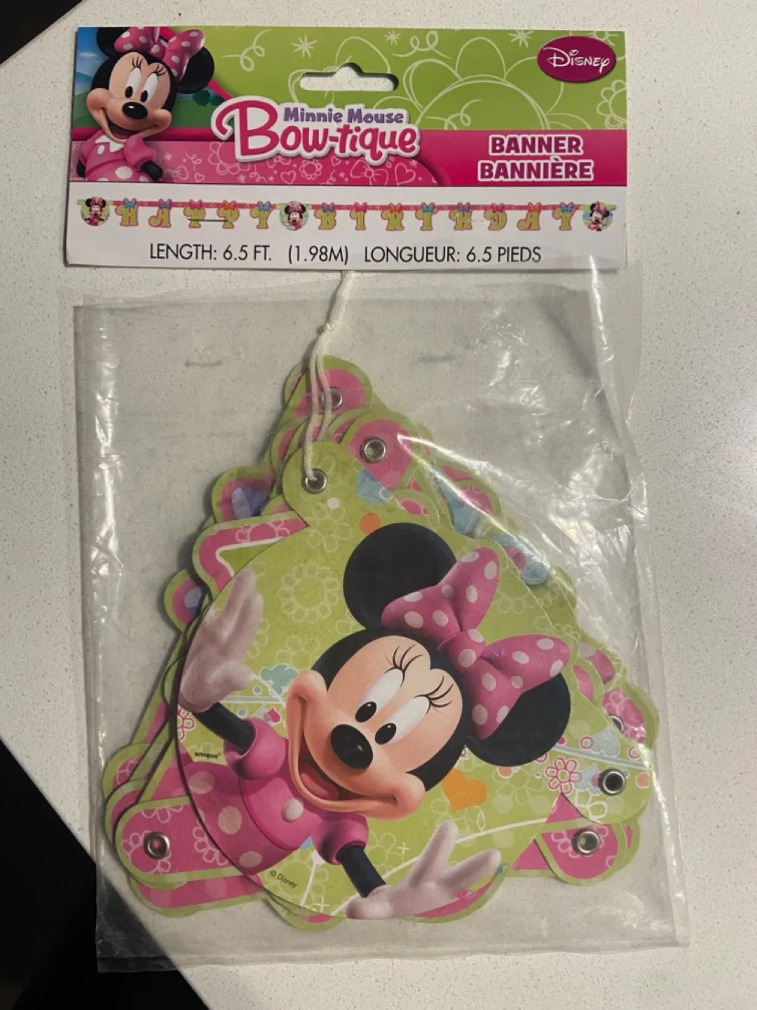 Minnie Mouse Bow-tique Birthday Banner - New
