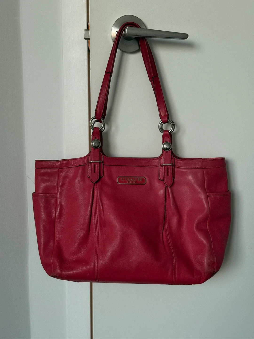 Coach Red Leather Tote Bag F15149