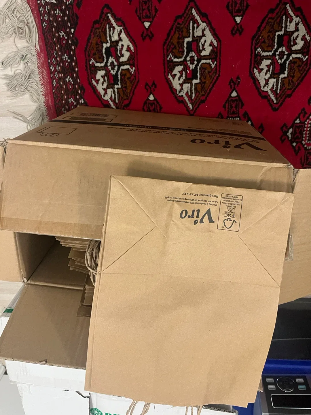 Viro Kraft Paper Bags 10"x5"x13"#Cleanout 🥕🌱 image indicator(4)