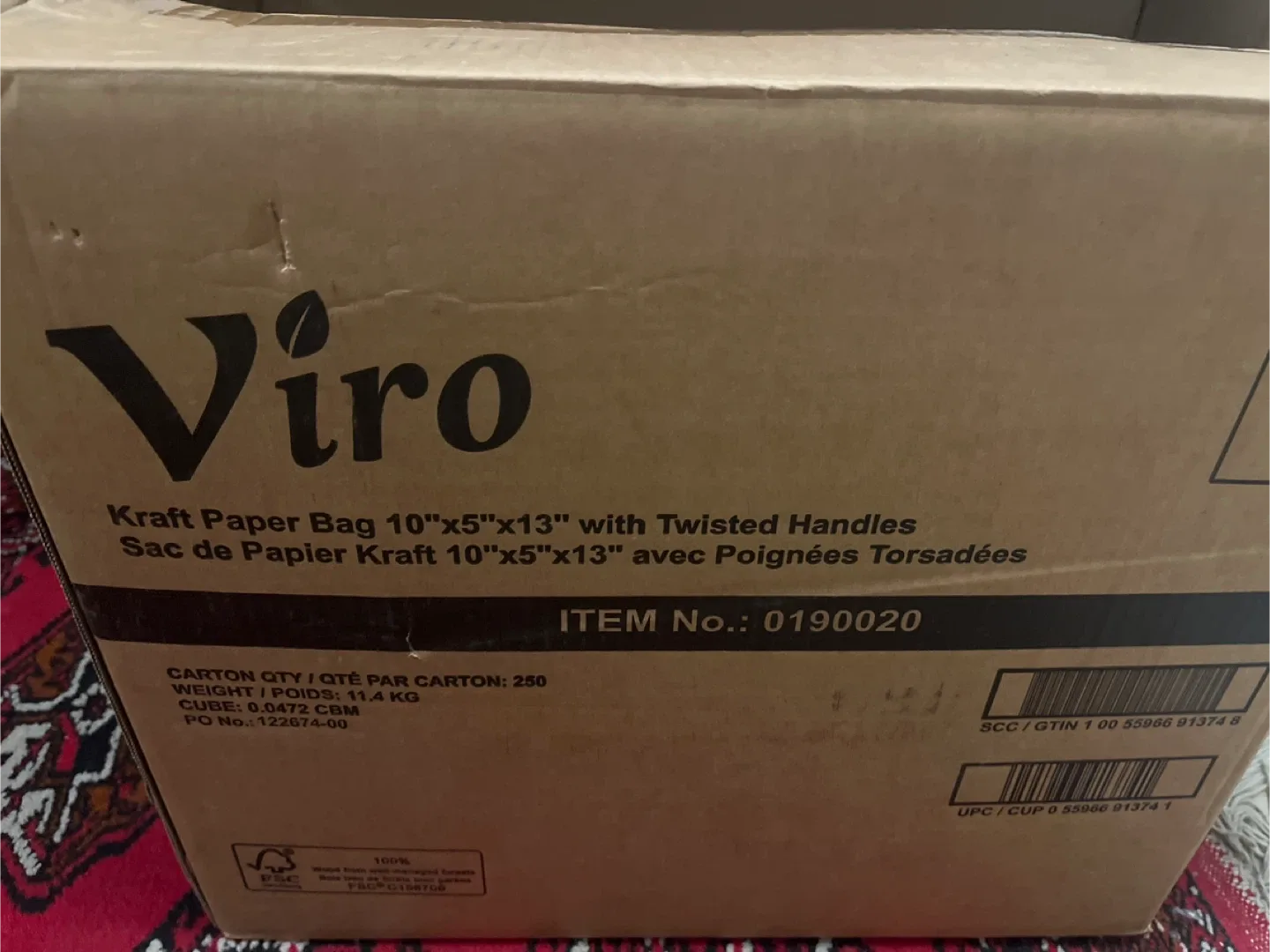 Viro Kraft Paper Bags 10"x5"x13"#Cleanout 🥕🌱 image indicator(5)