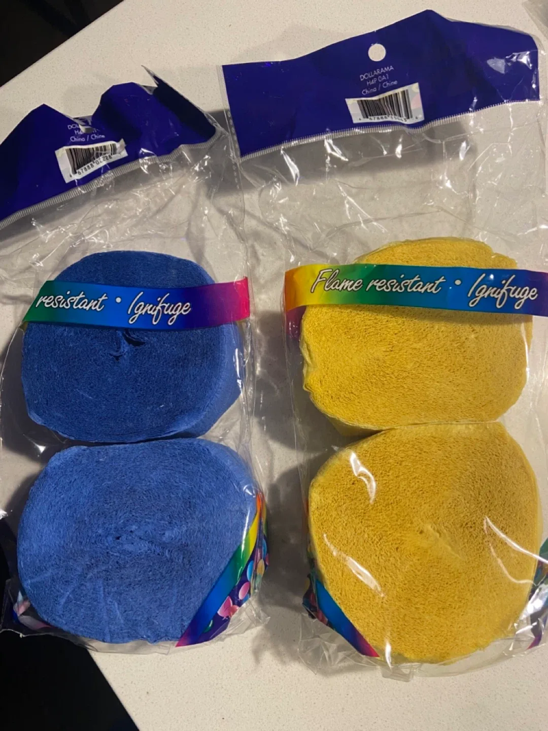 FREE New Celebration Crepe Streamers - Blue & Yellow image indicator(3)