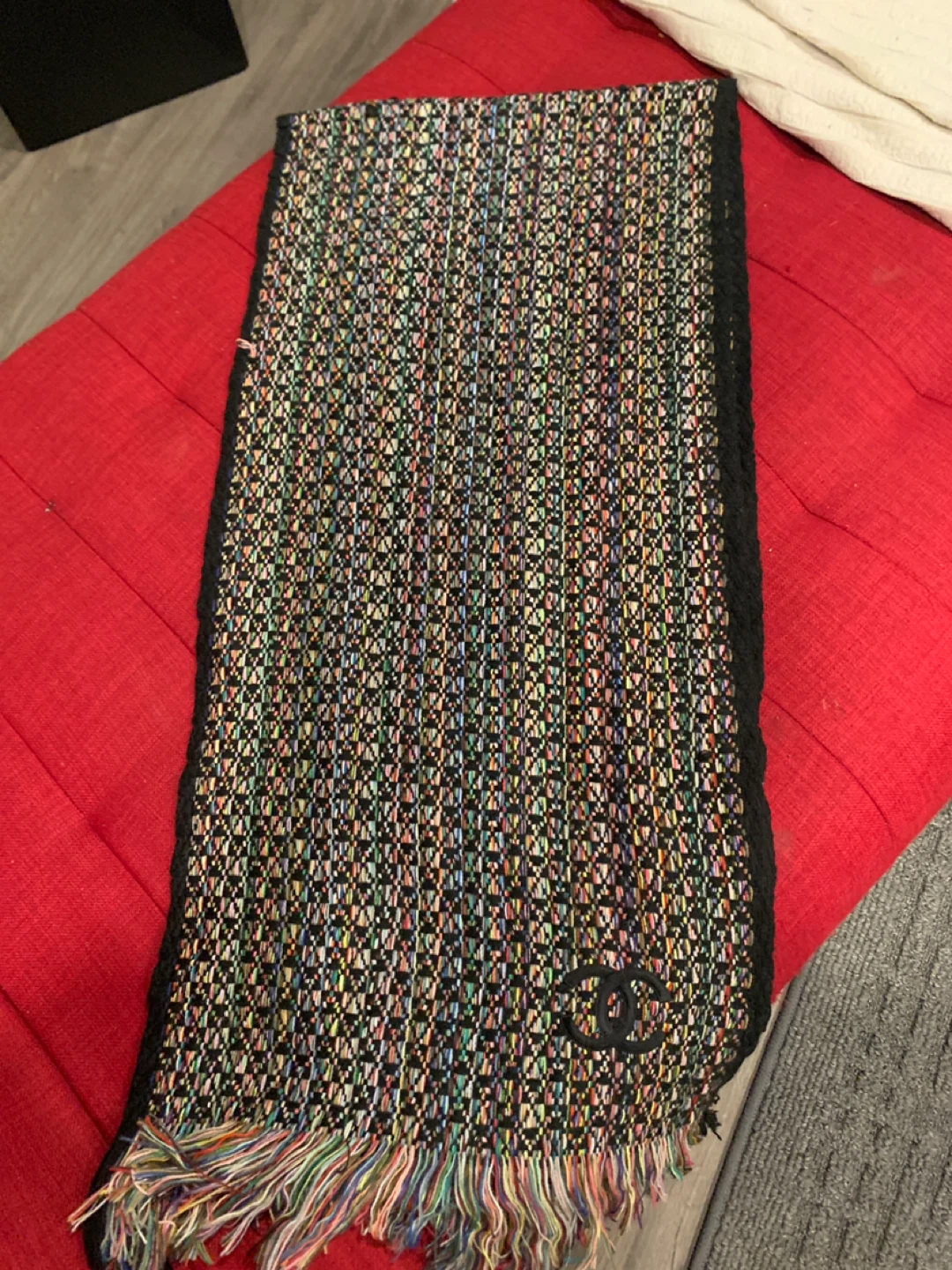 Chanel Multicolor Tweed Scarf - photo 3