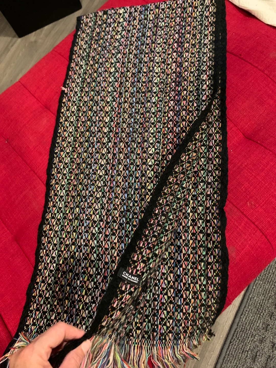 Chanel Multicolor Tweed Scarf - photo 2