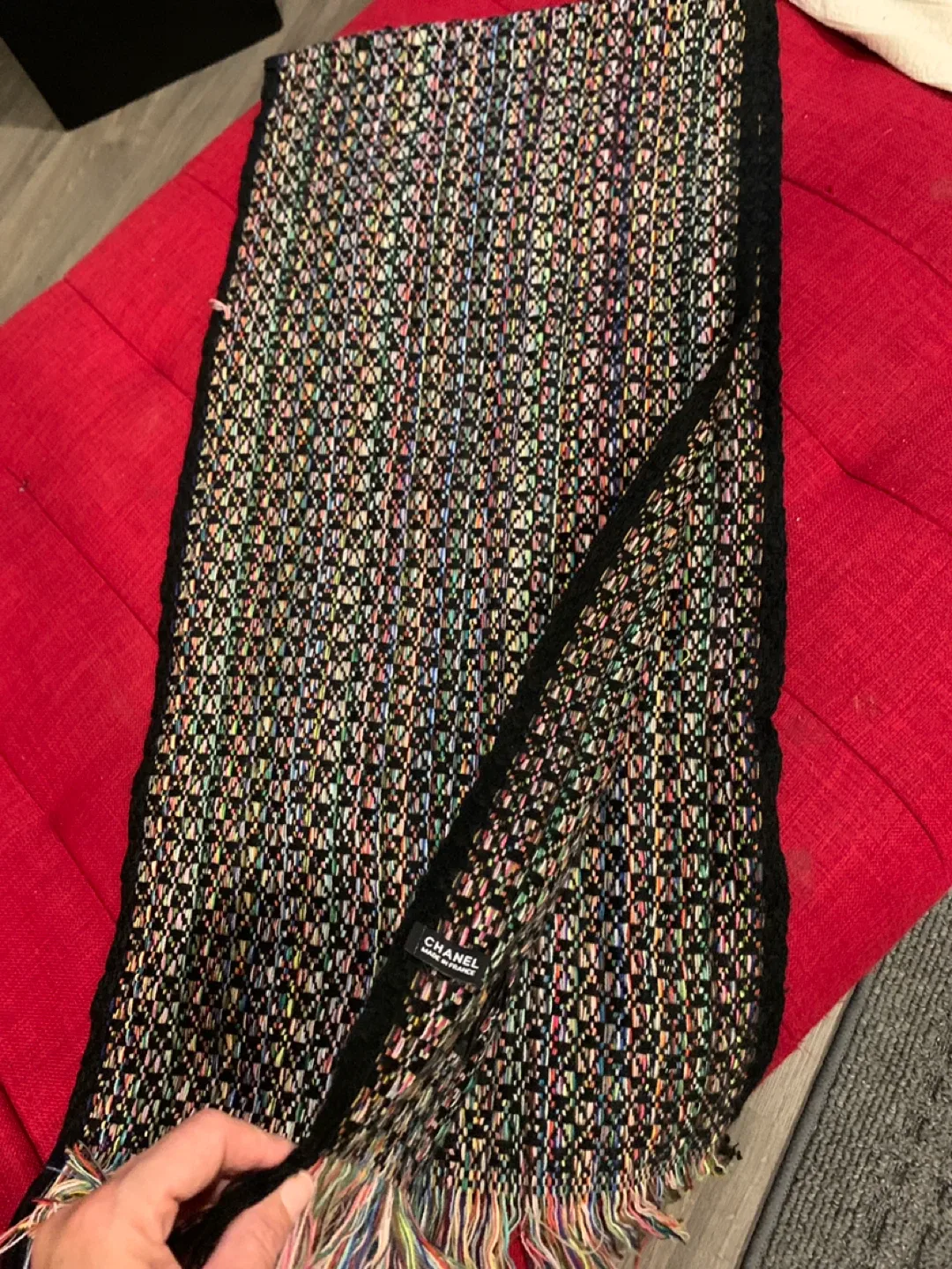 Chanel Multicolor Tweed Scarf image indicator(2)