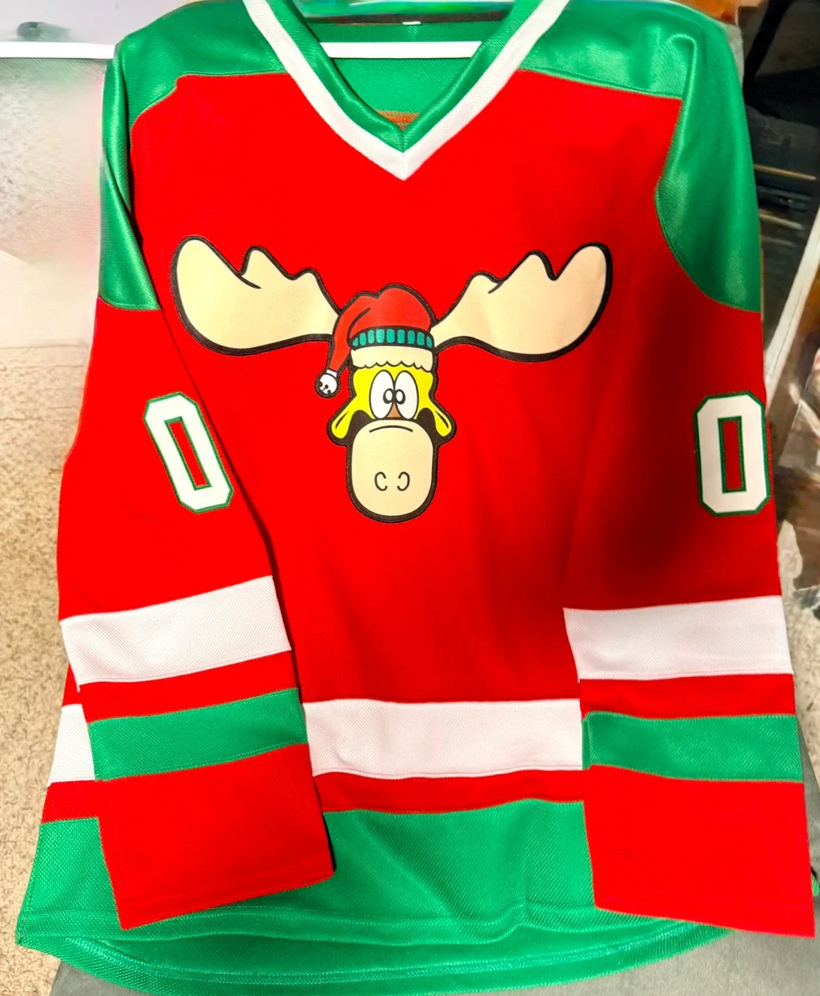 Griswold Christmas Vacation Moose Hockey Jersey, Red G