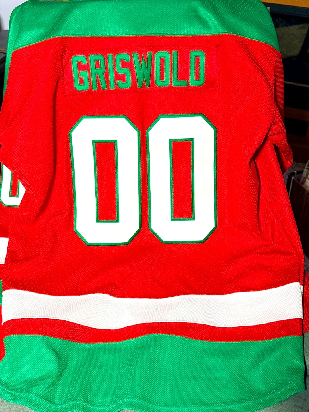 Griswold Christmas Vacation Moose Hockey Jersey, Red G image indicator(2)