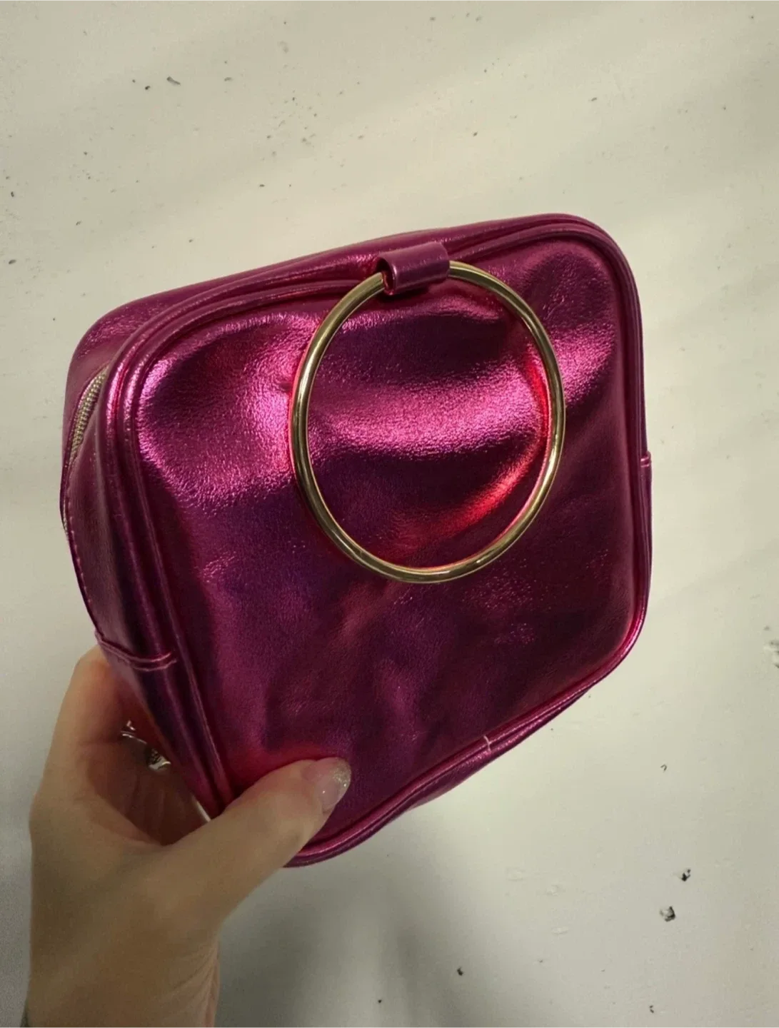 Brand new Pink Metallic Cosmetic Bag