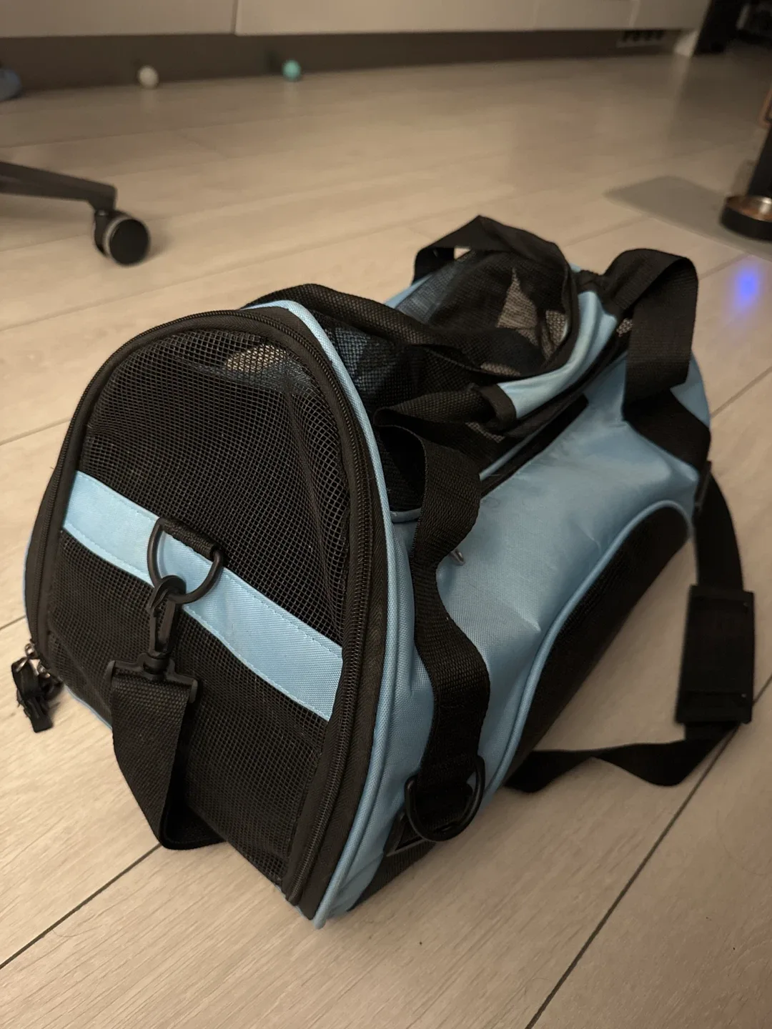 Blue & Black Pet Carrier Bag