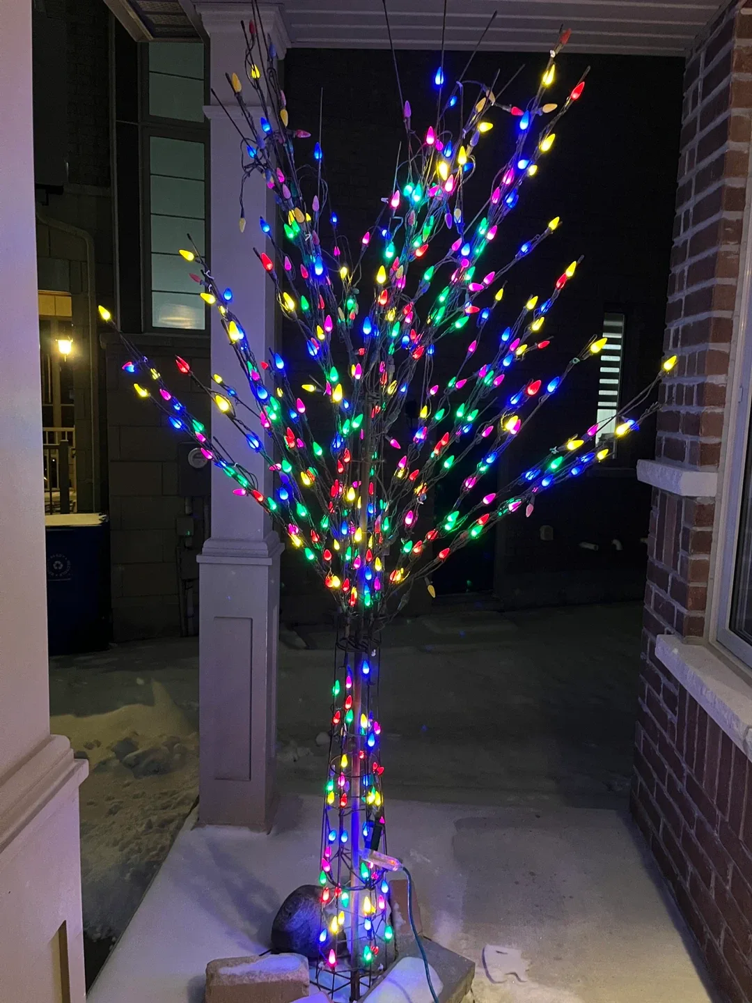 Outdoor Christmas Tree with Multi-Colour Lights