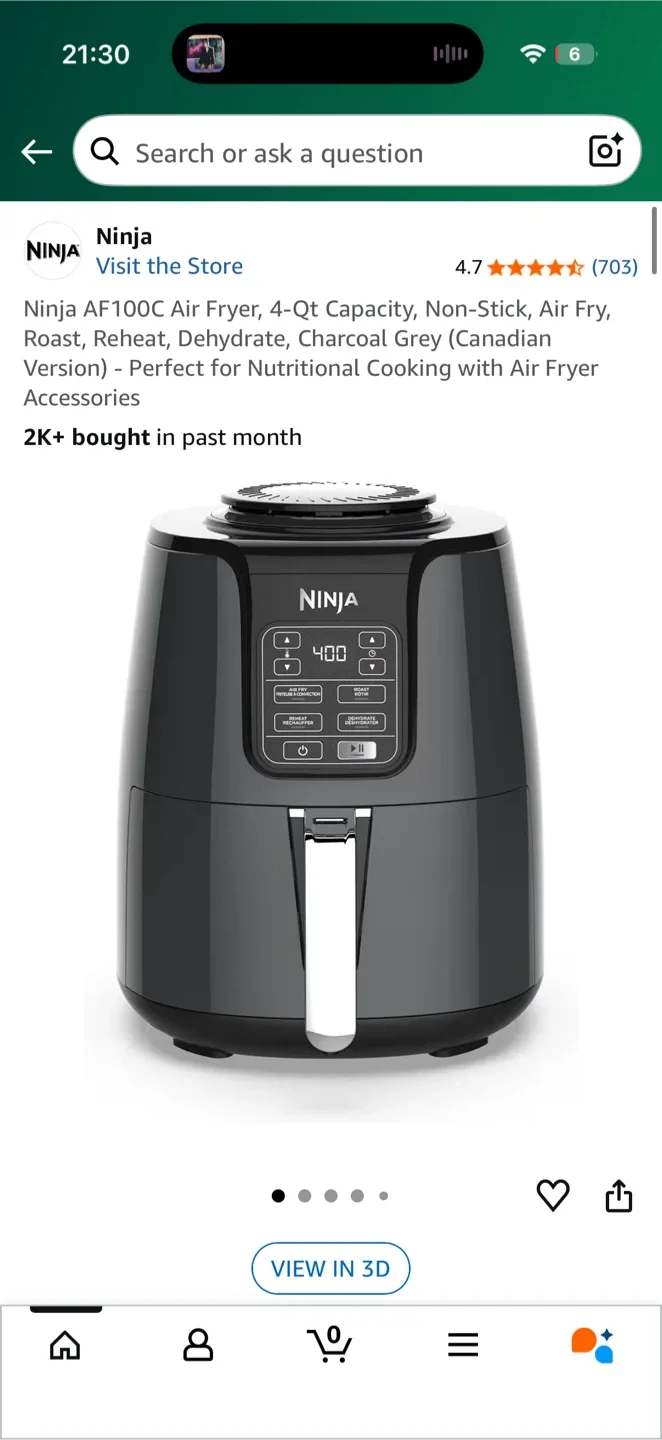 Ninja Air Fryer for sale – great condition, sanitized image indicator(2)