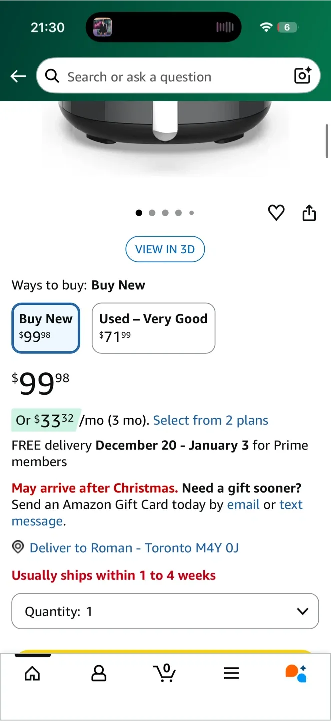 Ninja Air Fryer for sale – great condition, sanitized image indicator(5)