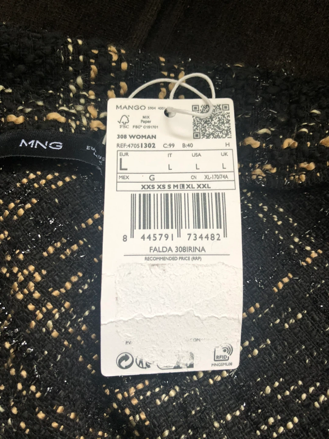Mango Falda 308irina Skirt - Size L