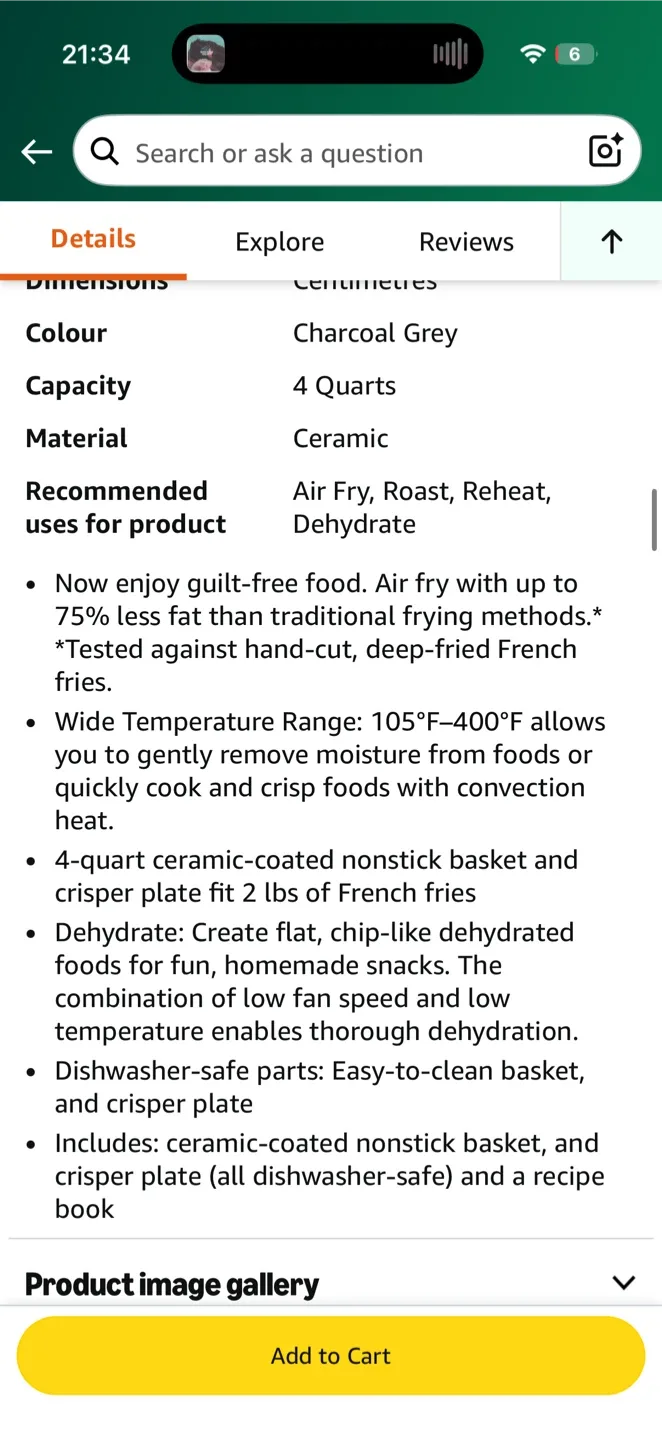 Ninja Air Fryer for sale – great condition, sanitized image indicator(7)