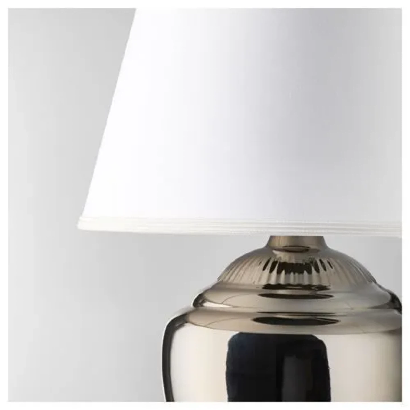 Silver Table Lamp with Shade - photo 5