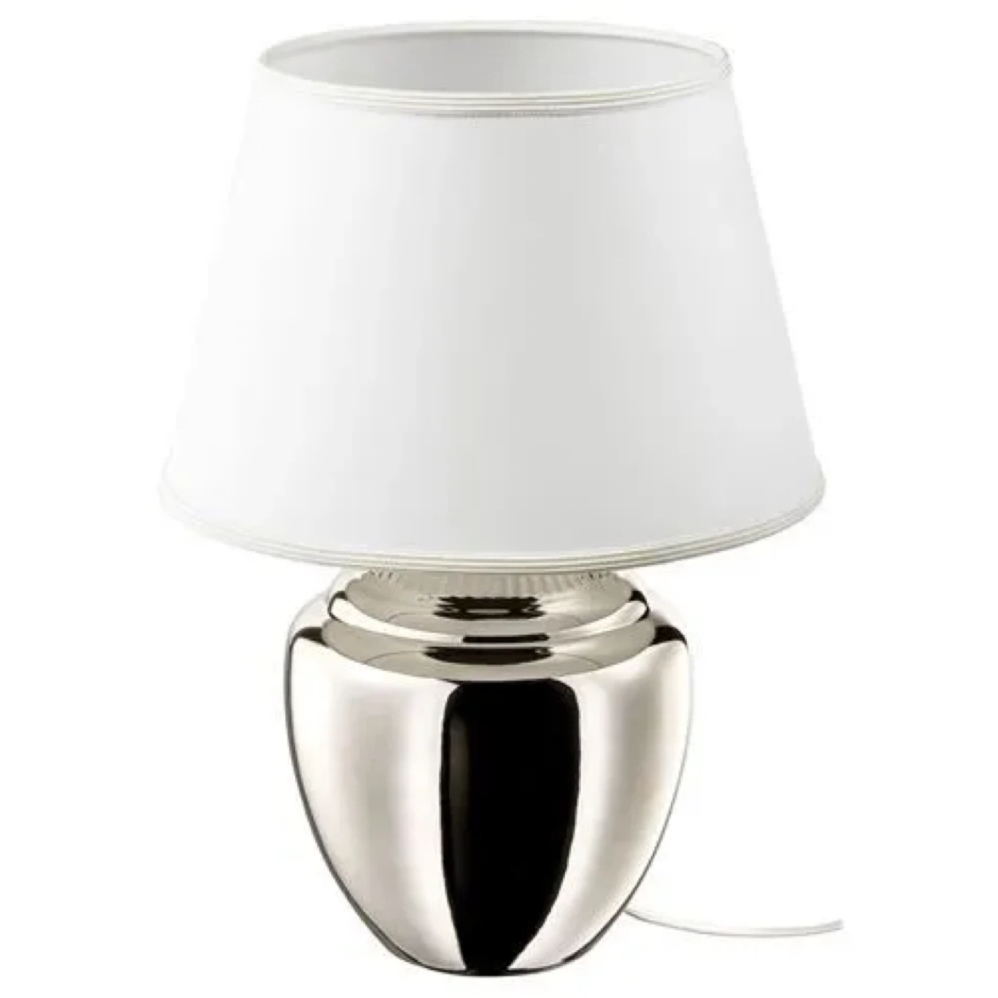 Silver Table Lamp with Shade - photo 4