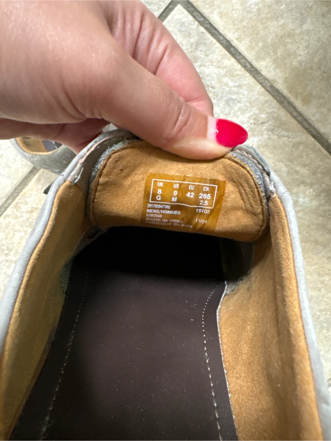 Clarks Grey Suede Shoes - Size 9 - photo 2