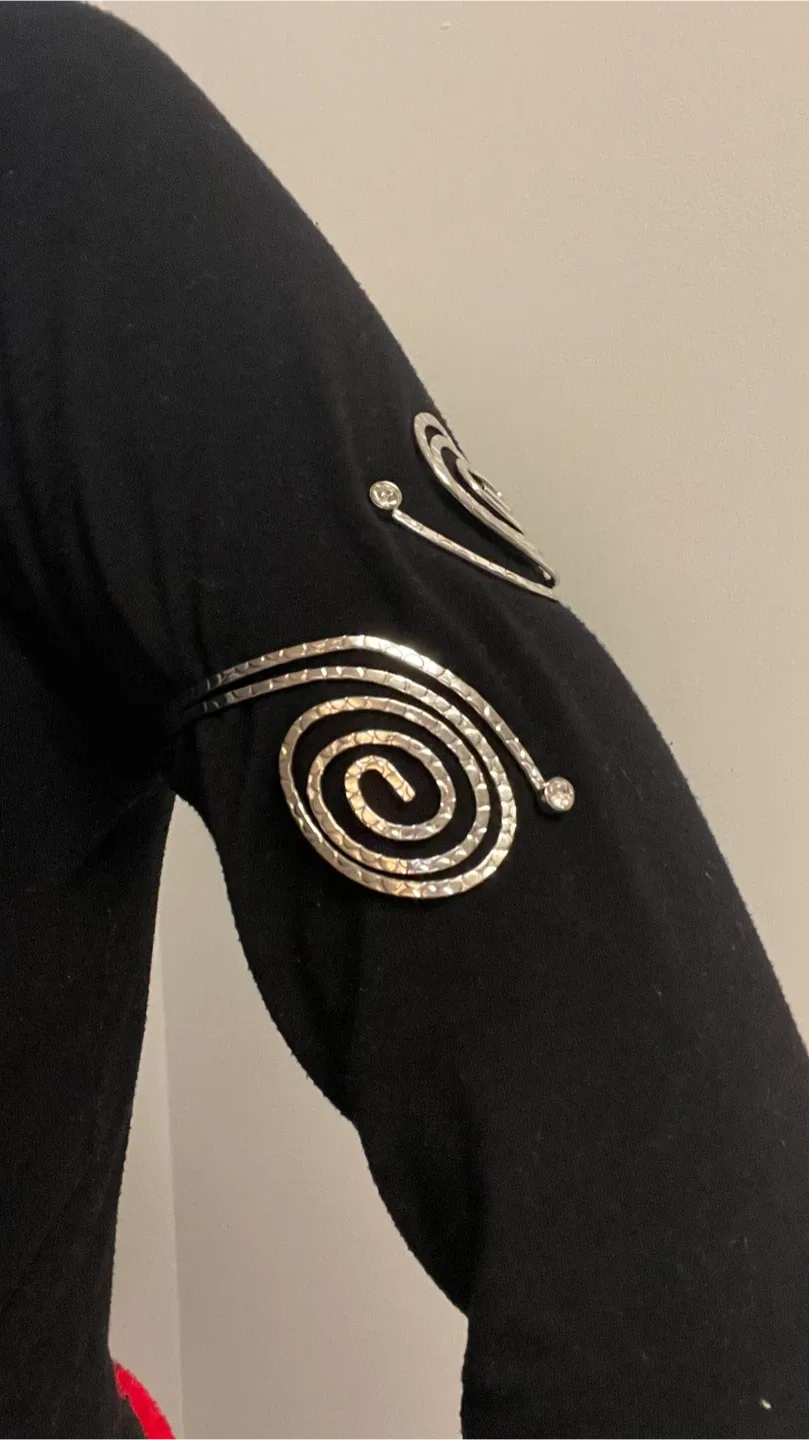 Silver Spiral Upper Arm Cuff Bracelet  #Cleanout image indicator(2)