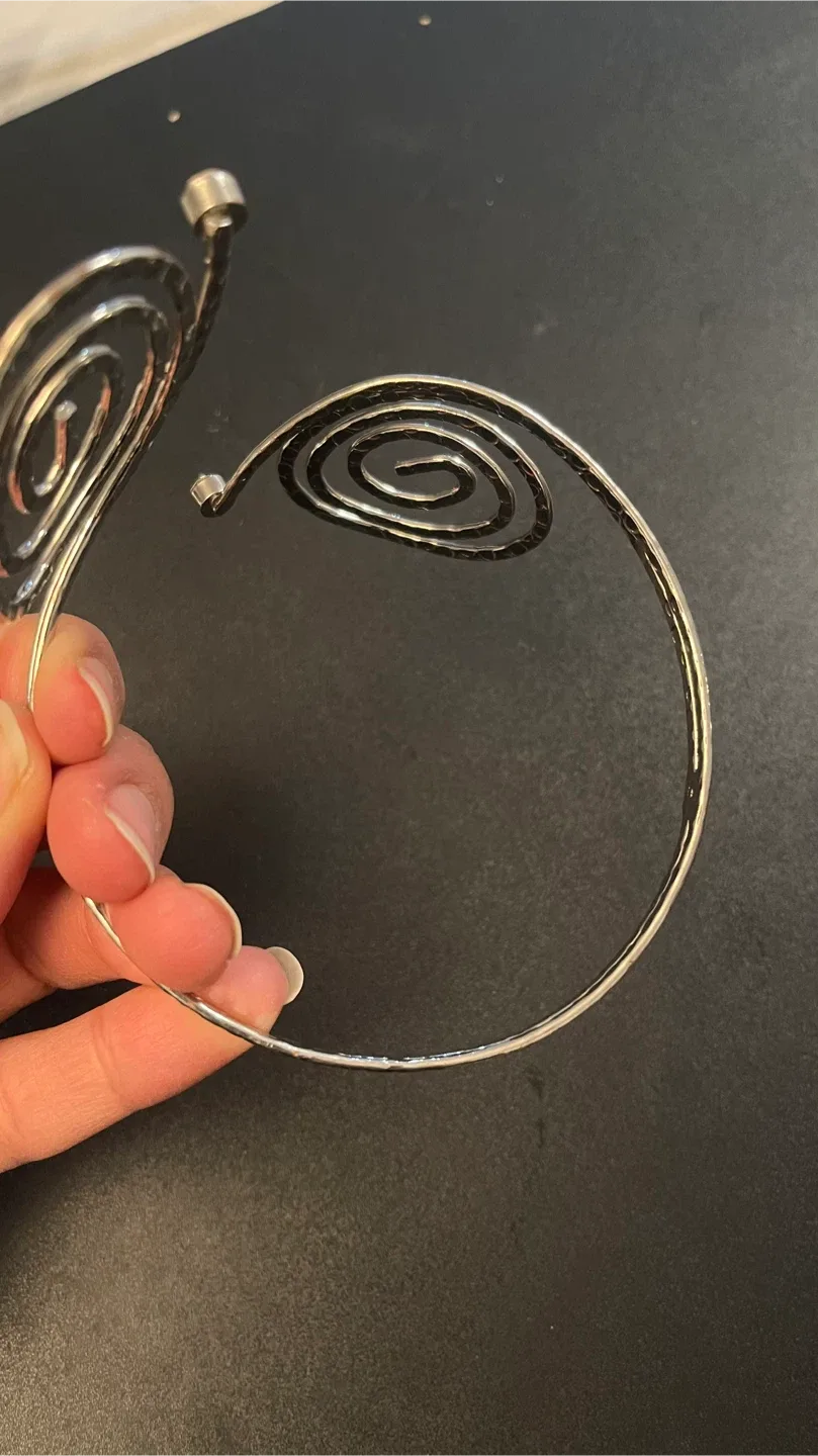 Silver Spiral Upper Arm Cuff Bracelet  #Cleanout image indicator(3)