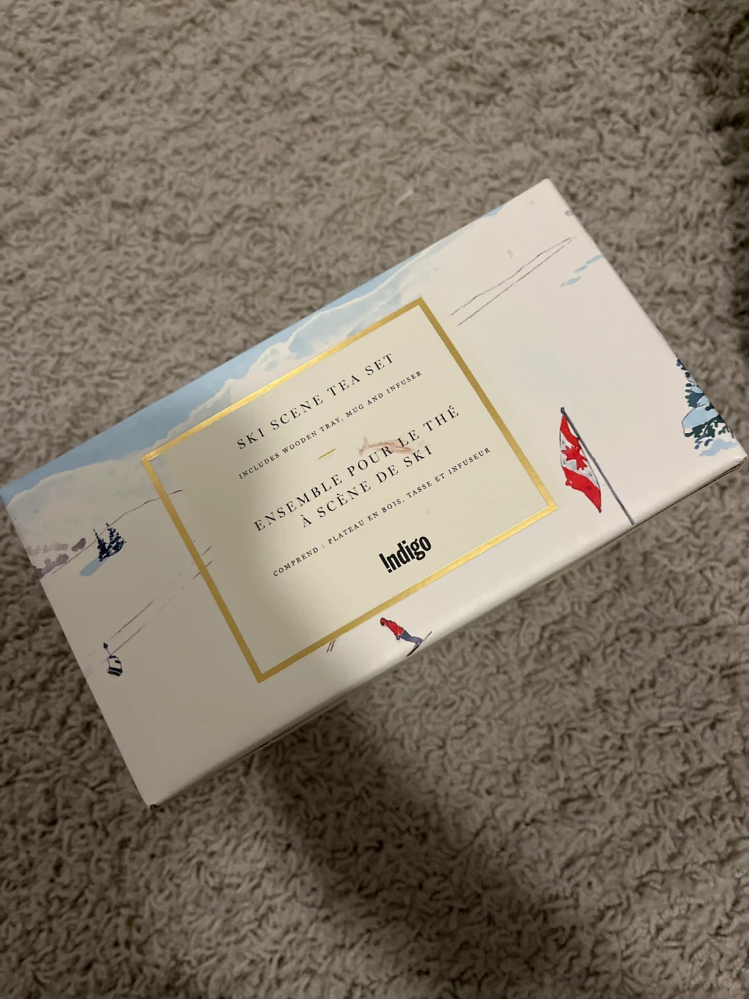 Indigo Ski Scene Tea Set