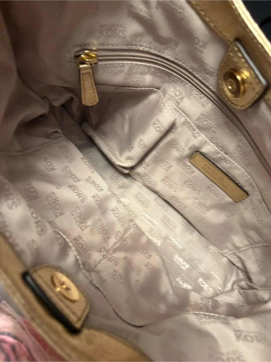Michael Kors Gold Tote Bag image indicator(4)