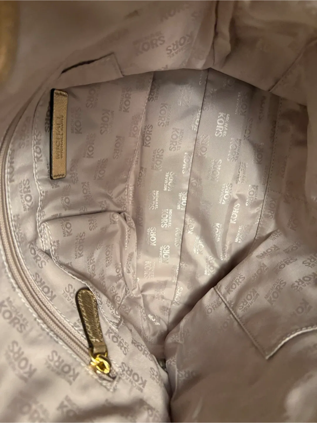 Michael Kors Gold Tote Bag image indicator(6)