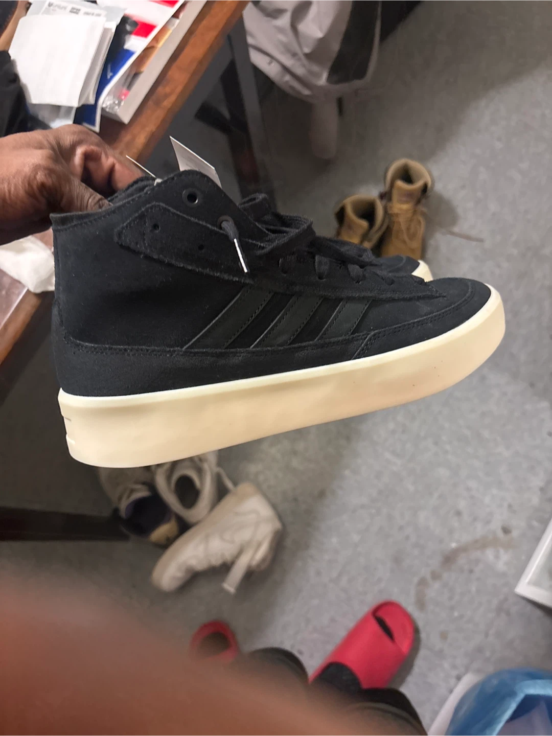 Adidas Court Vintage Mid Black - Size 11.5