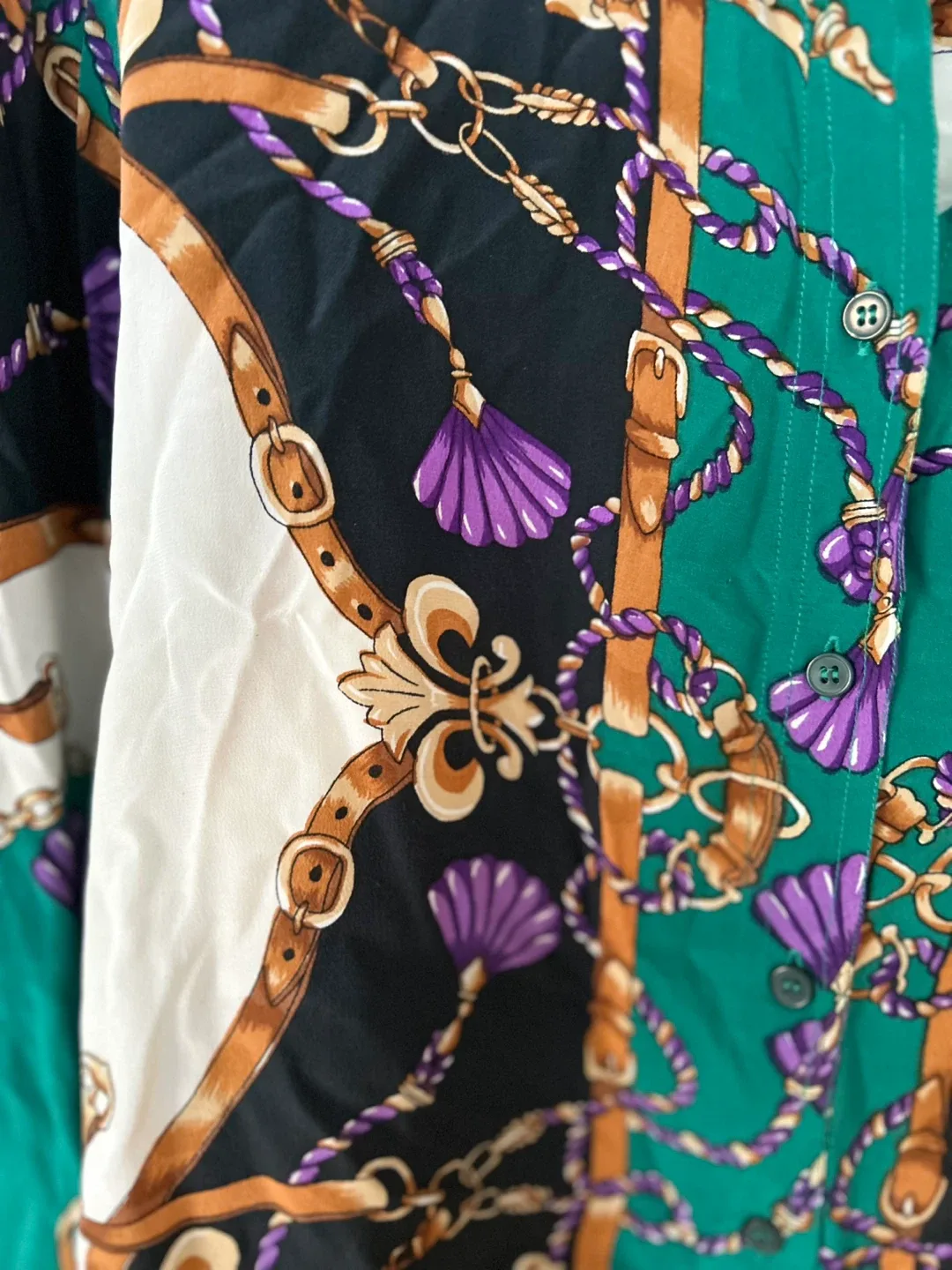 Silver Silk Button-Down Shirt, Size S image indicator(2)