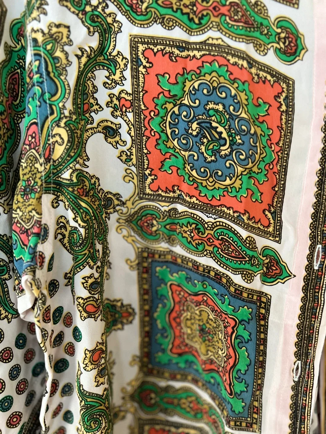 Silver Silk Button-Down Shirt, Size S image indicator(8)