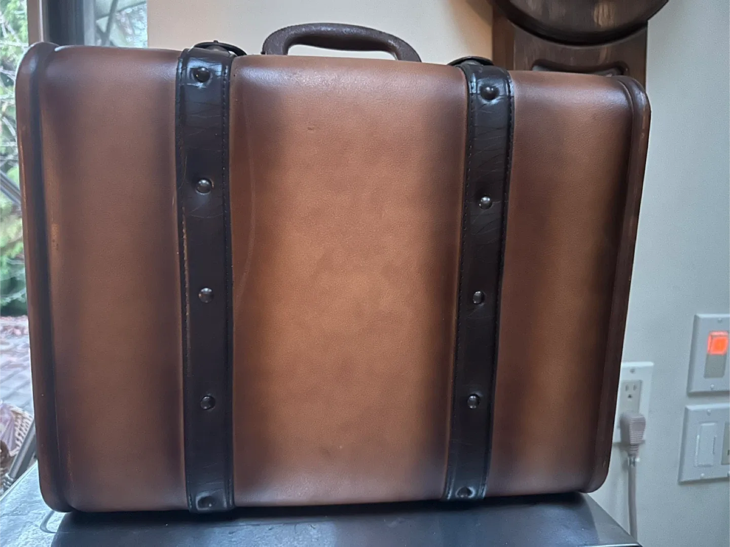 Decorative Faux Leather storage/suitcase