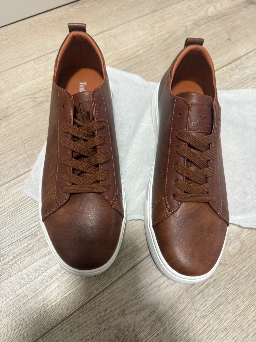 Timberland Brown Leather Sneakers - Size 44 image indicator(2)