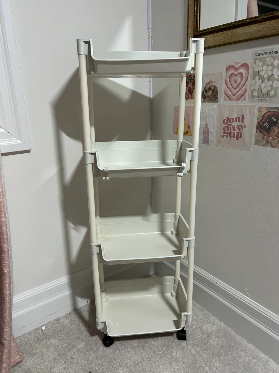 Rolling Storage Cart - 4 Tier