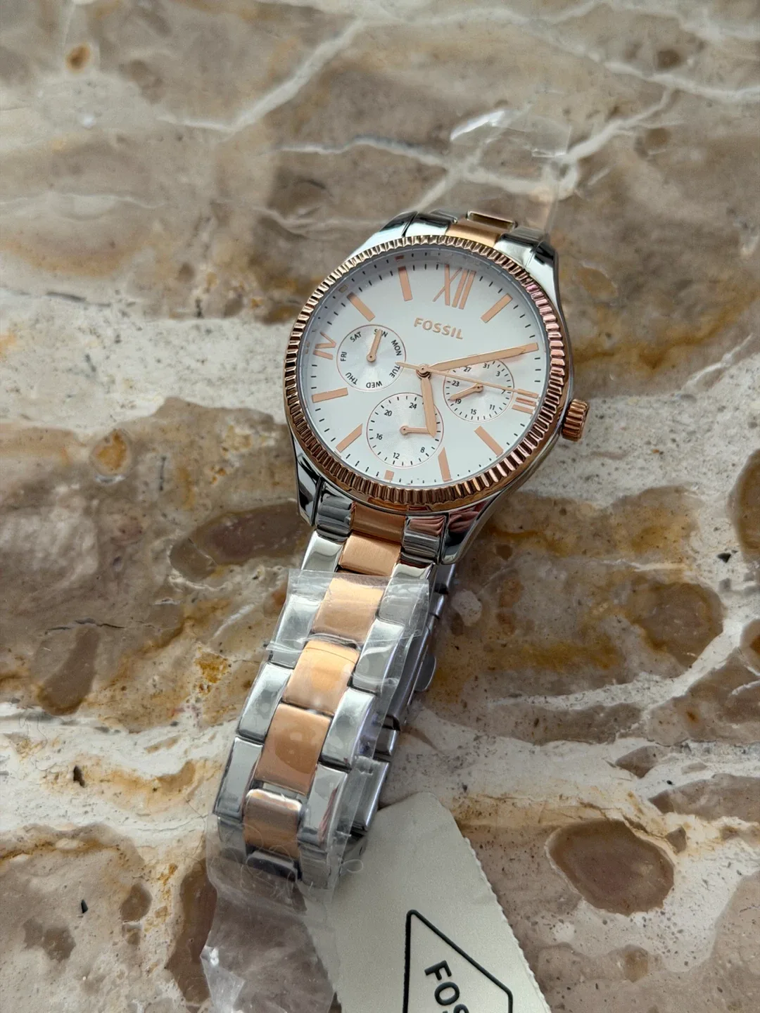 Fossil Women's Watch - Silver & Rose Gold No Box