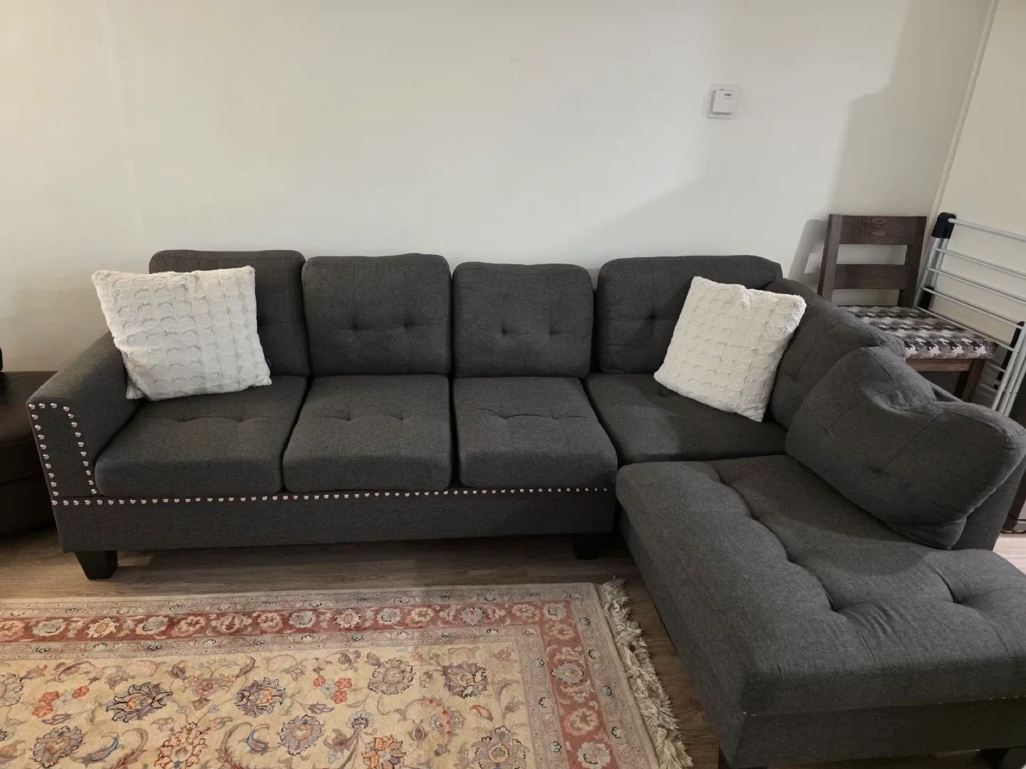 Grey Sectional Sofa - Like New!