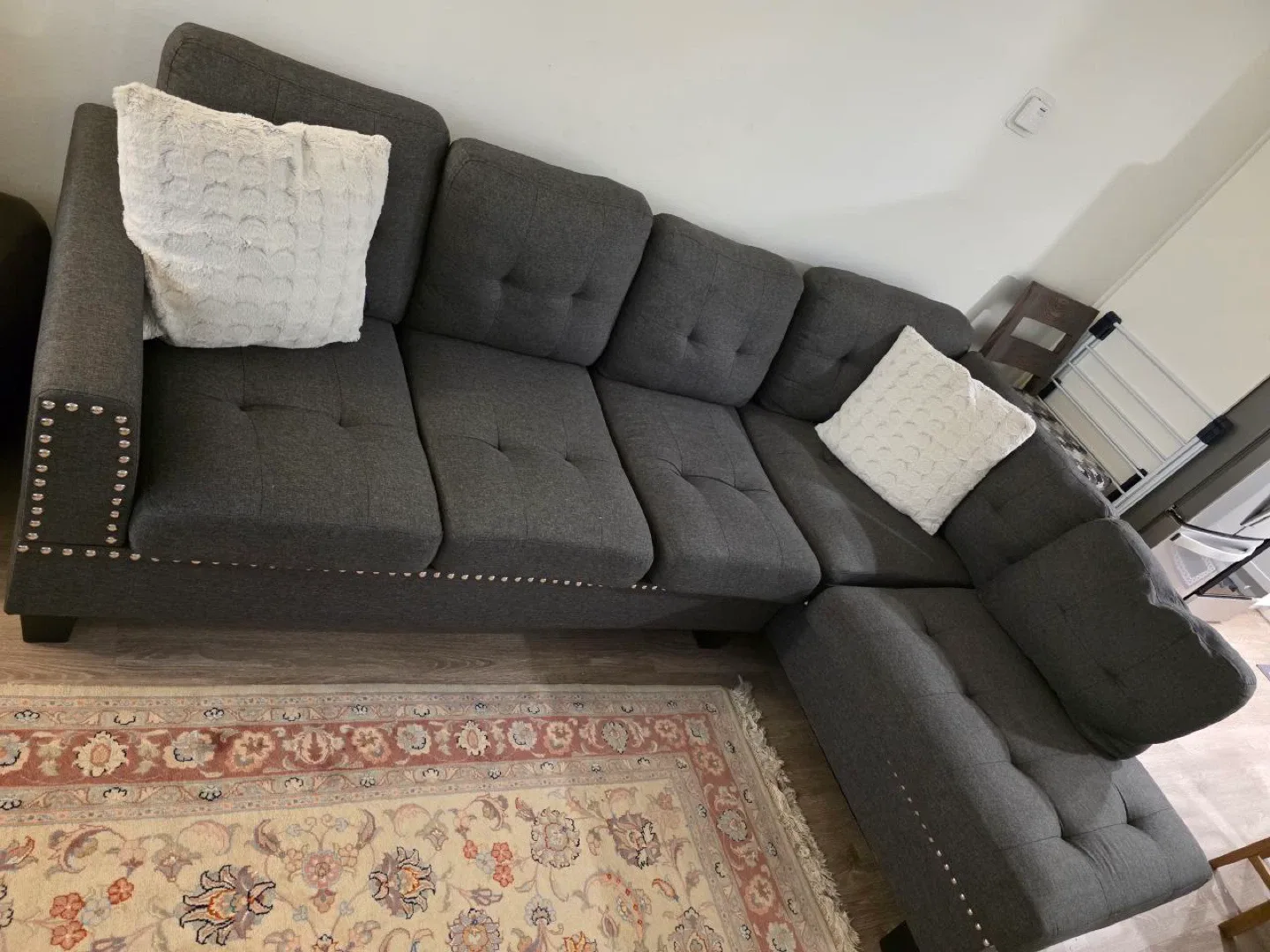 Grey Sectional Sofa - Like New! image indicator(3)