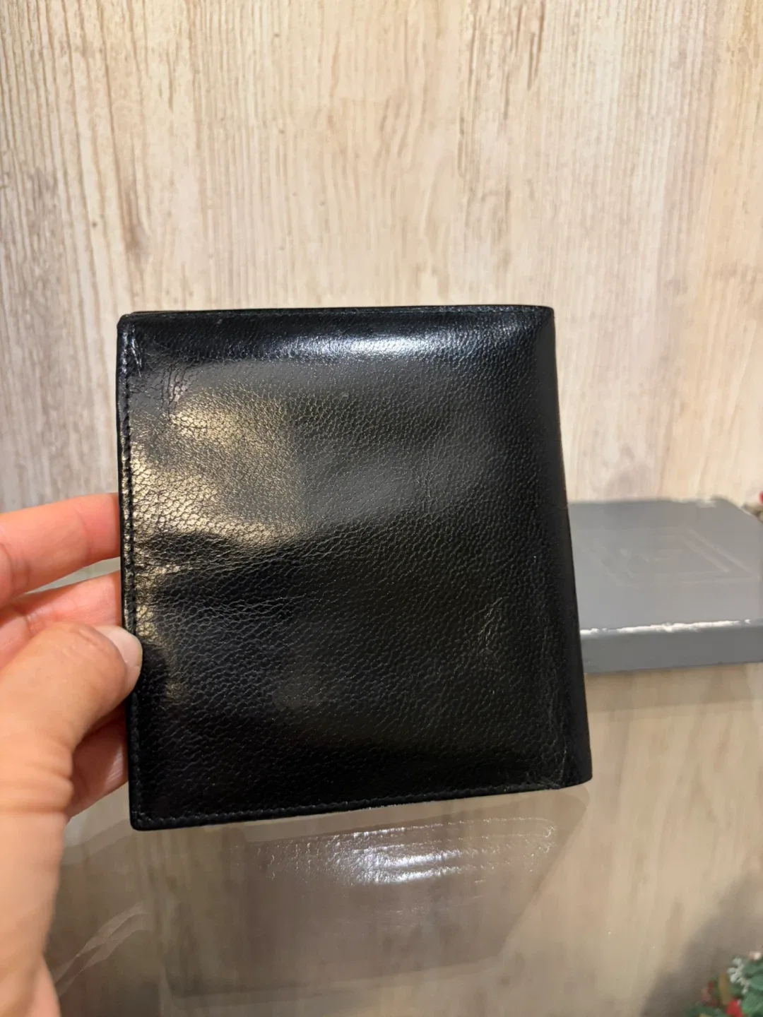 Vintage Christian Dior Hipster Black Leather Wallet image indicator(3)