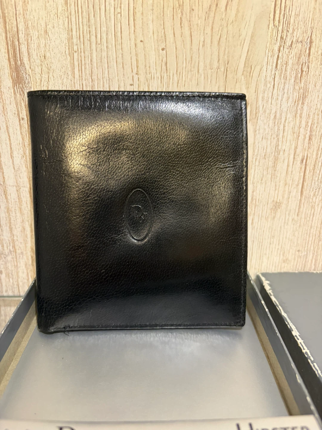 Vintage Christian Dior Hipster Black Leather Wallet - photo 2