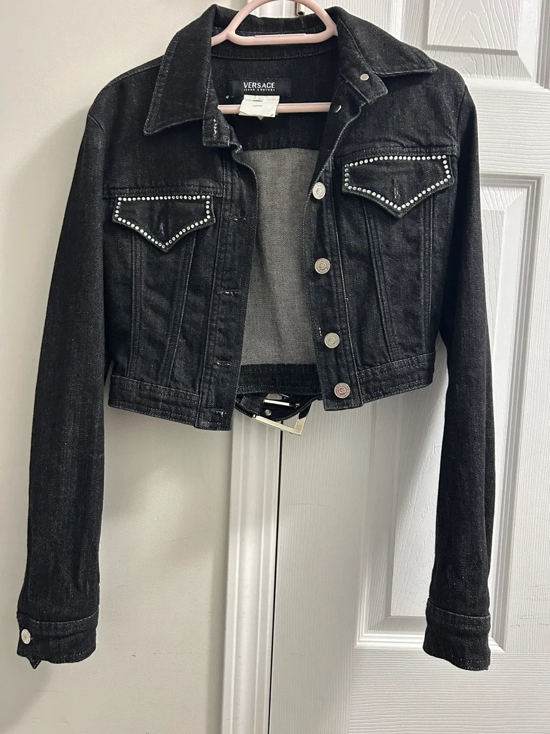 Versace Couture Jean Black Denim Jacket