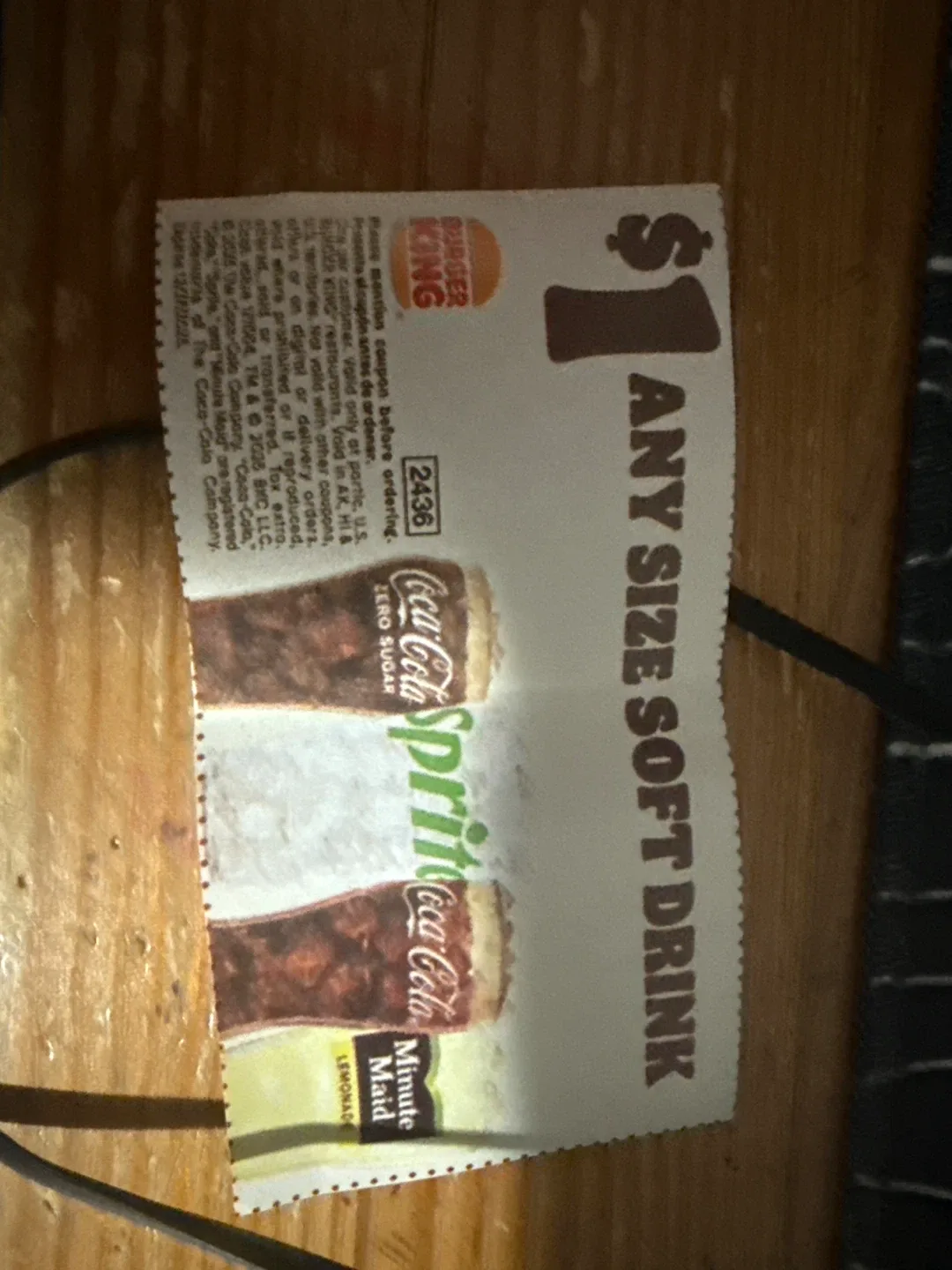 Dollar Burger king drink coupon #cleanout
