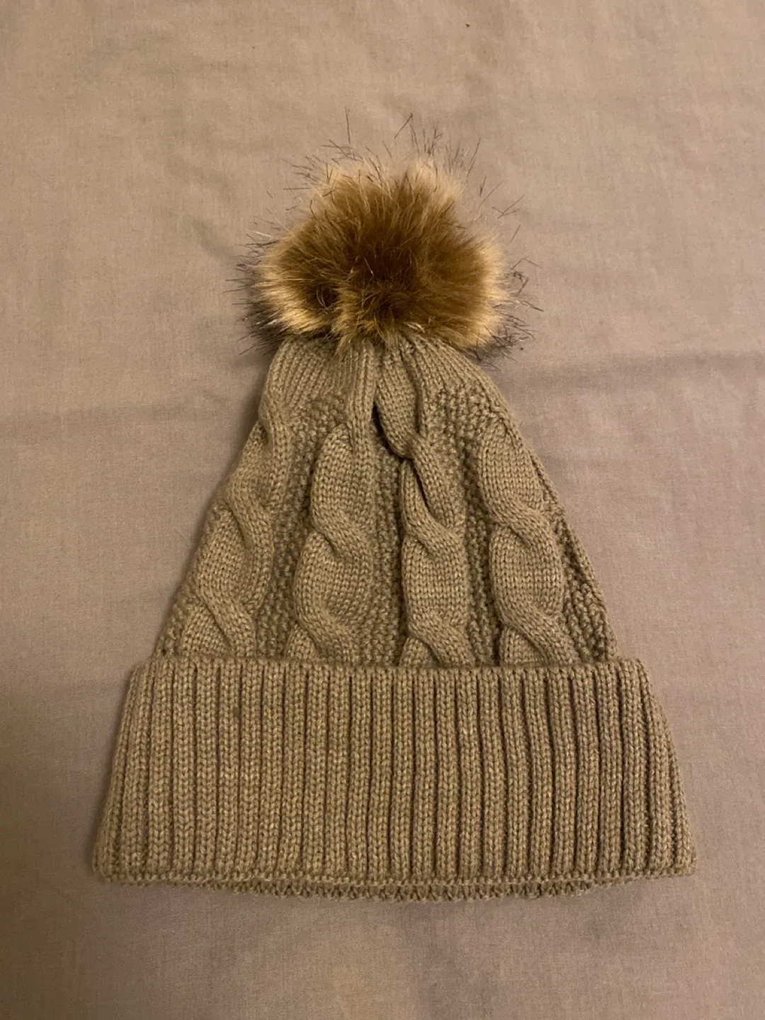 Knitted Beanie Hat with Pom Pom